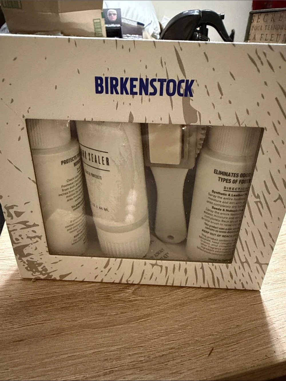 Birkenstock White Kids Foot Care Kit with Brush